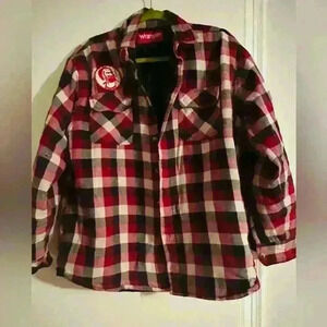 VTG Custom Wrangler Lined Jacket. VTG Zigzag Rolling & VTG Robert Crumb patches